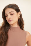 Rib High Neck Tank  Acorn Brown  hi-res