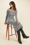 Off Shoulder Crop Sweater  Mid Grey Marle  hi-res