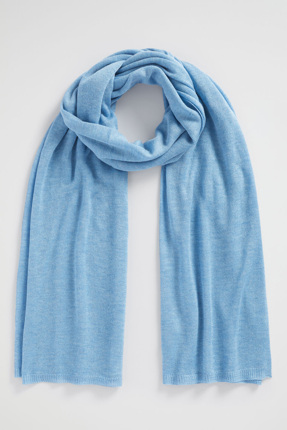 Fine Knit Wrap  Soft Cobalt