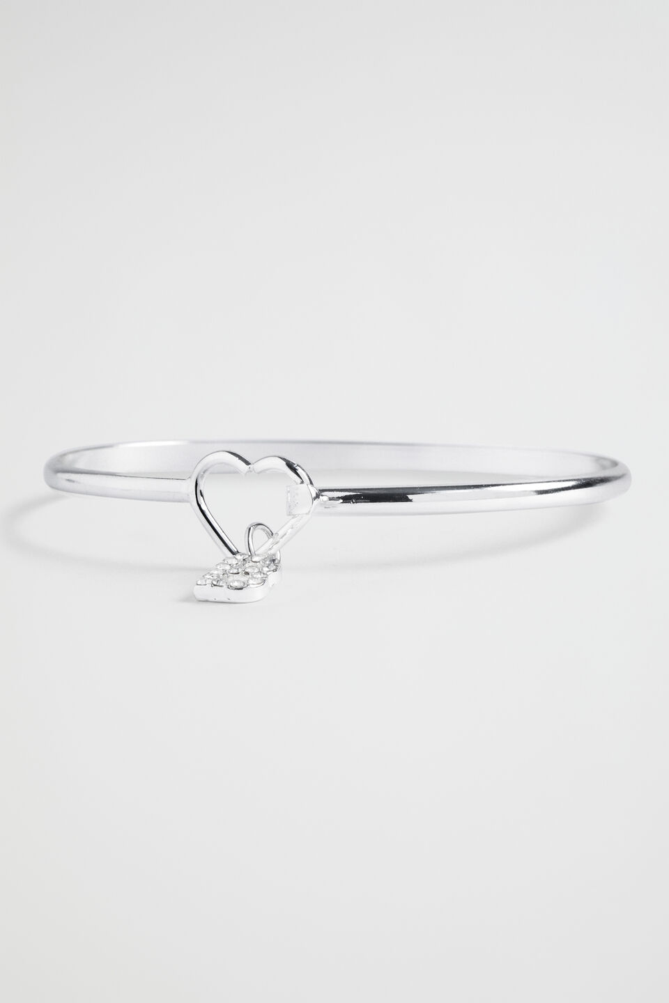 Silver Initial Bangle  B