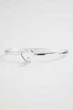 Silver Initial Bangle  B  hi-res