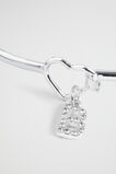 Silver Initial Bangle  B  hi-res