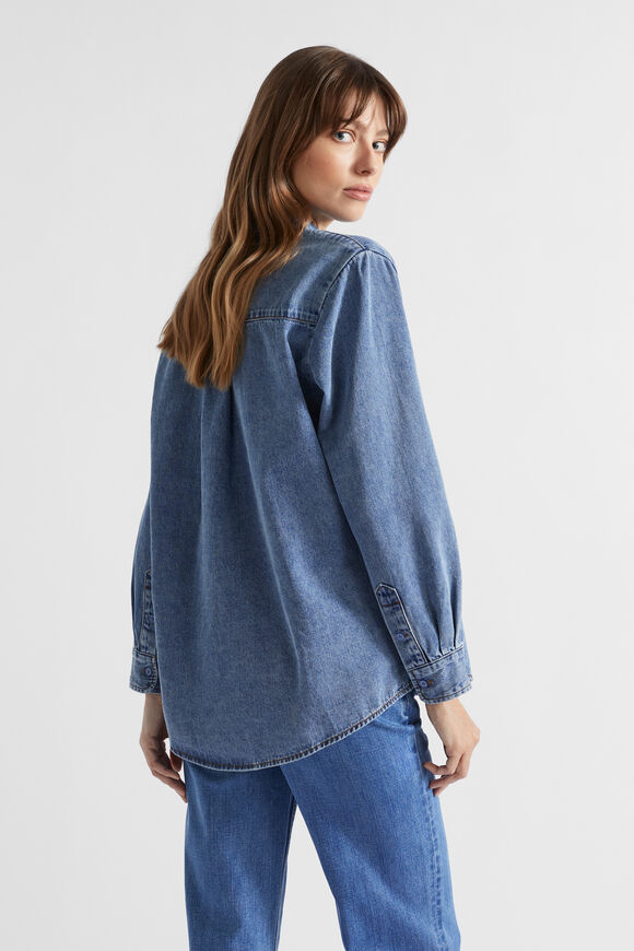 Denim Button Down Shirt  Ultramarine Wash  hi-res
