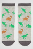 Dino Sock  Mid Grey Marle  hi-res