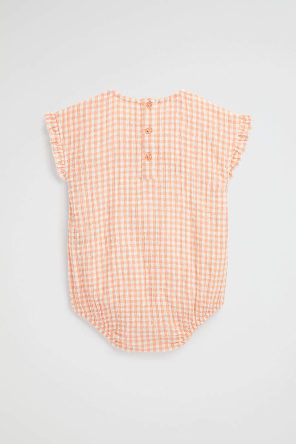 Frill Romper  Peachy Coral