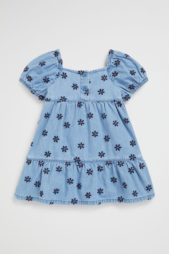 Embroidered Twill Dress  Original Indigo  hi-res