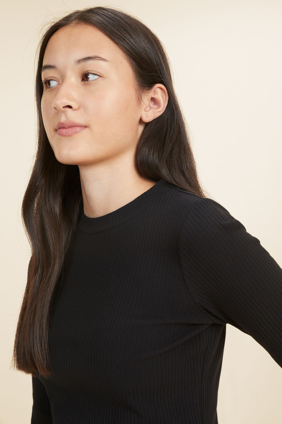 Core Rib Tee  Black