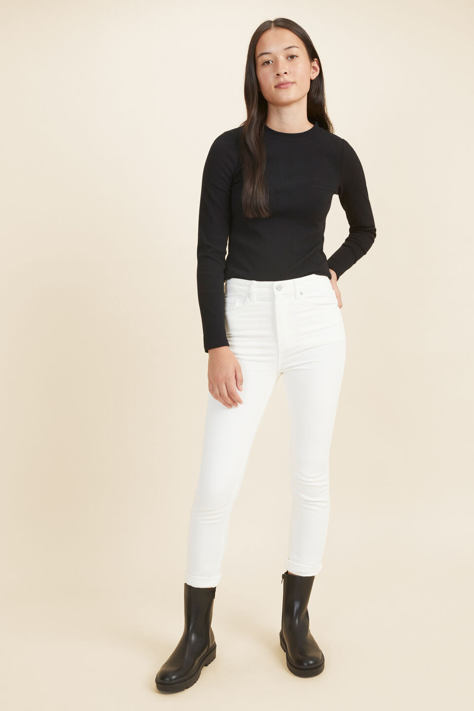 Core Rib Tee  Black