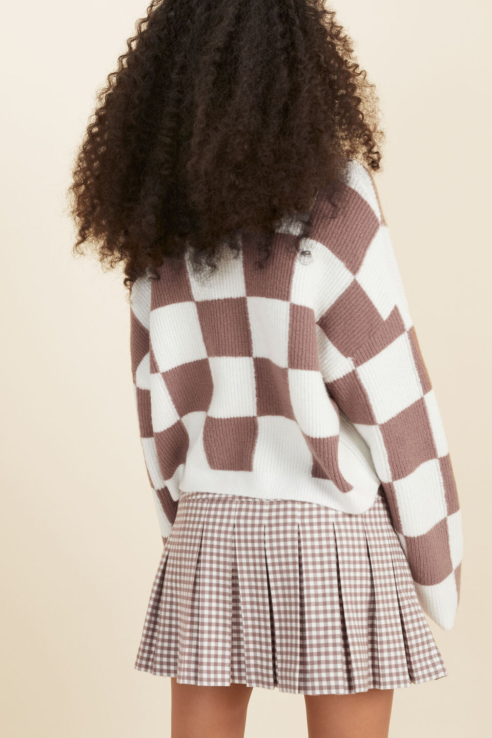 Check Knit  Cocoa