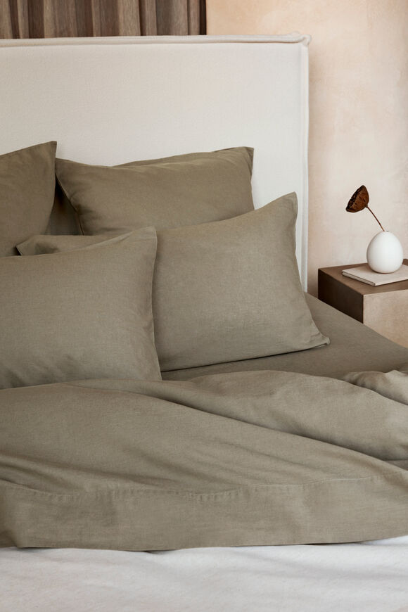 Alba King Fitted Sheet  Olive  hi-res