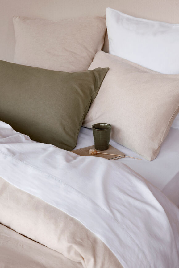 Alba Standard Pillowcase  Olive  hi-res