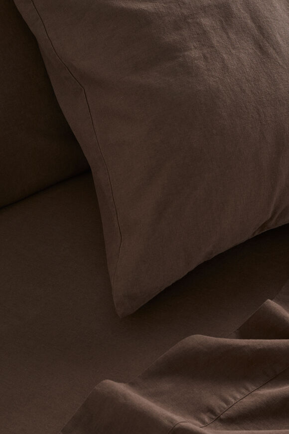 Alba Euro Pillowcase  Chocolate  hi-res