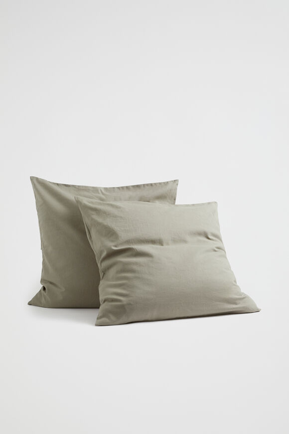 Alba Euro Pillowcase  Olive  hi-res