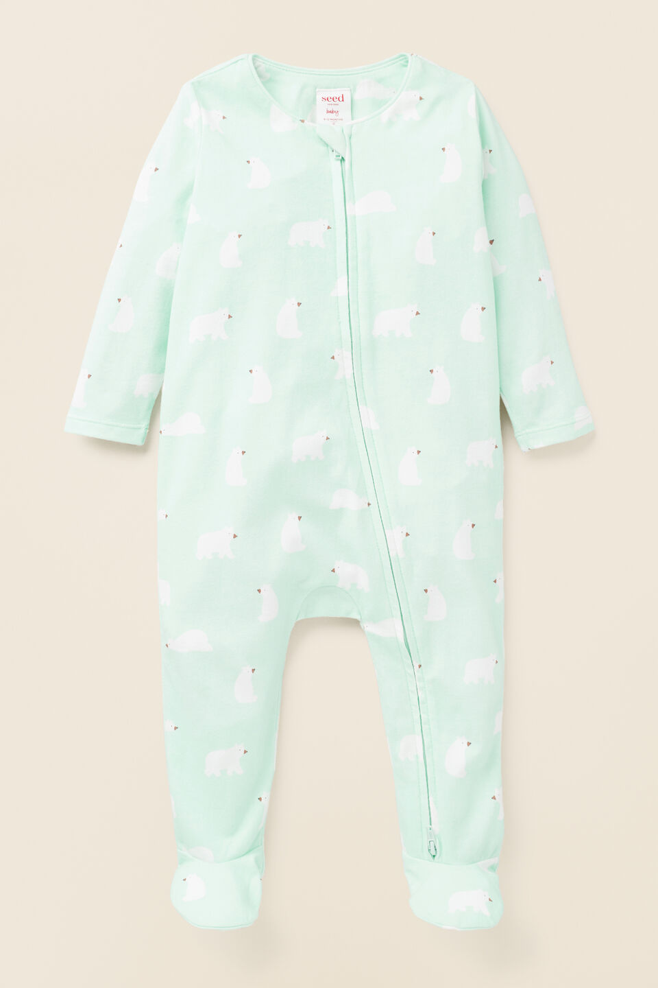 Bear Zipsuit  Fresh Mint