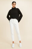 Waffle Mock Neck Sweat  Black  hi-res