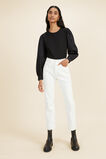 Poplin Sleeve Top  Black  hi-res