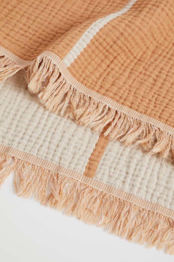 Striped Lofty Throw  Clay  hi-res