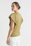 Ruffle Sleeve Tee  Deep Bronze  hi-res