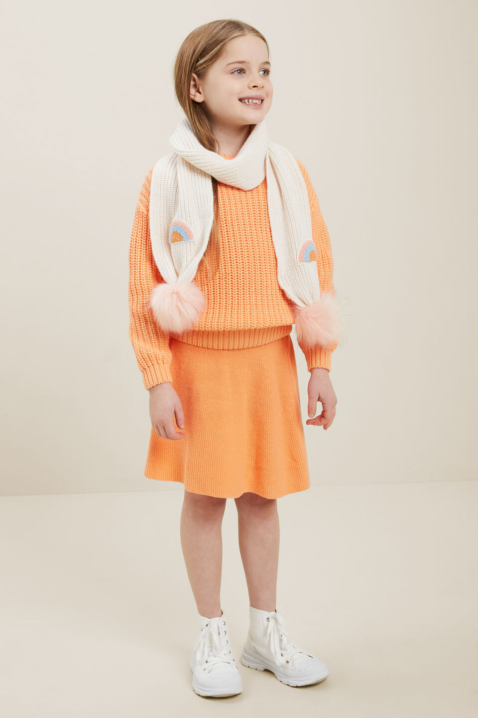 Knit Skirt  Apricot