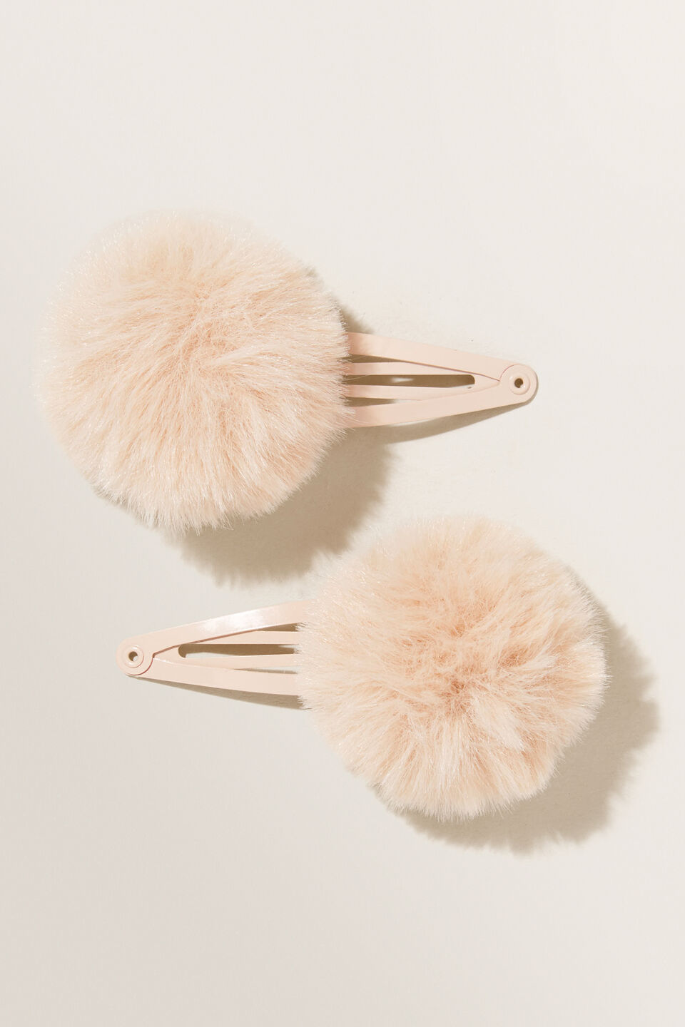 Pom Pom Clips  Beige