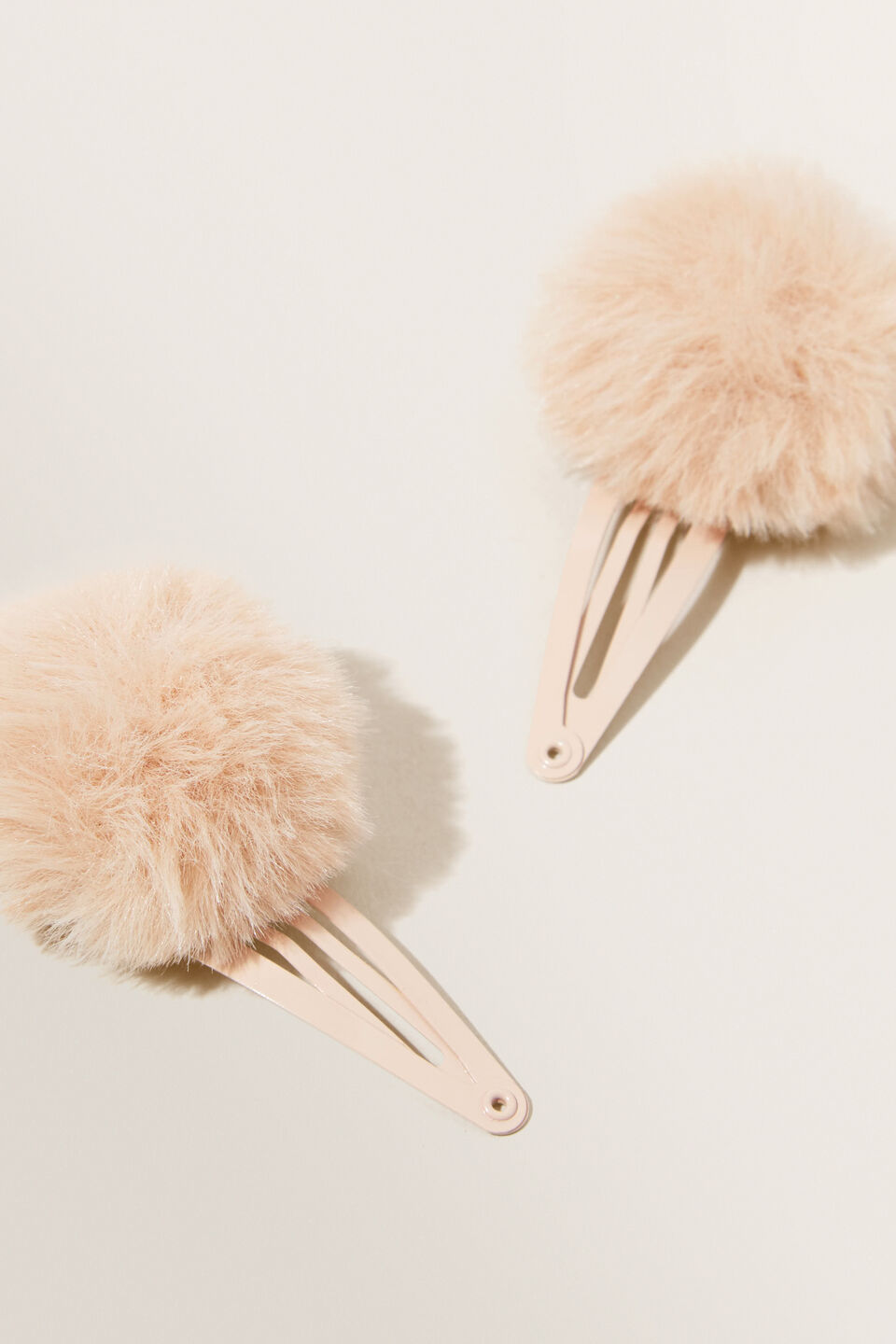 Pom Pom Clips  Beige