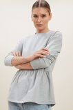 Babydoll Peplum Sweater  Dim Grey Marle  hi-res