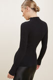 Fitted Rib Sweater  Black  hi-res