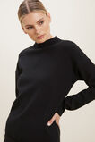 Mock Neck Sweater  Black  hi-res
