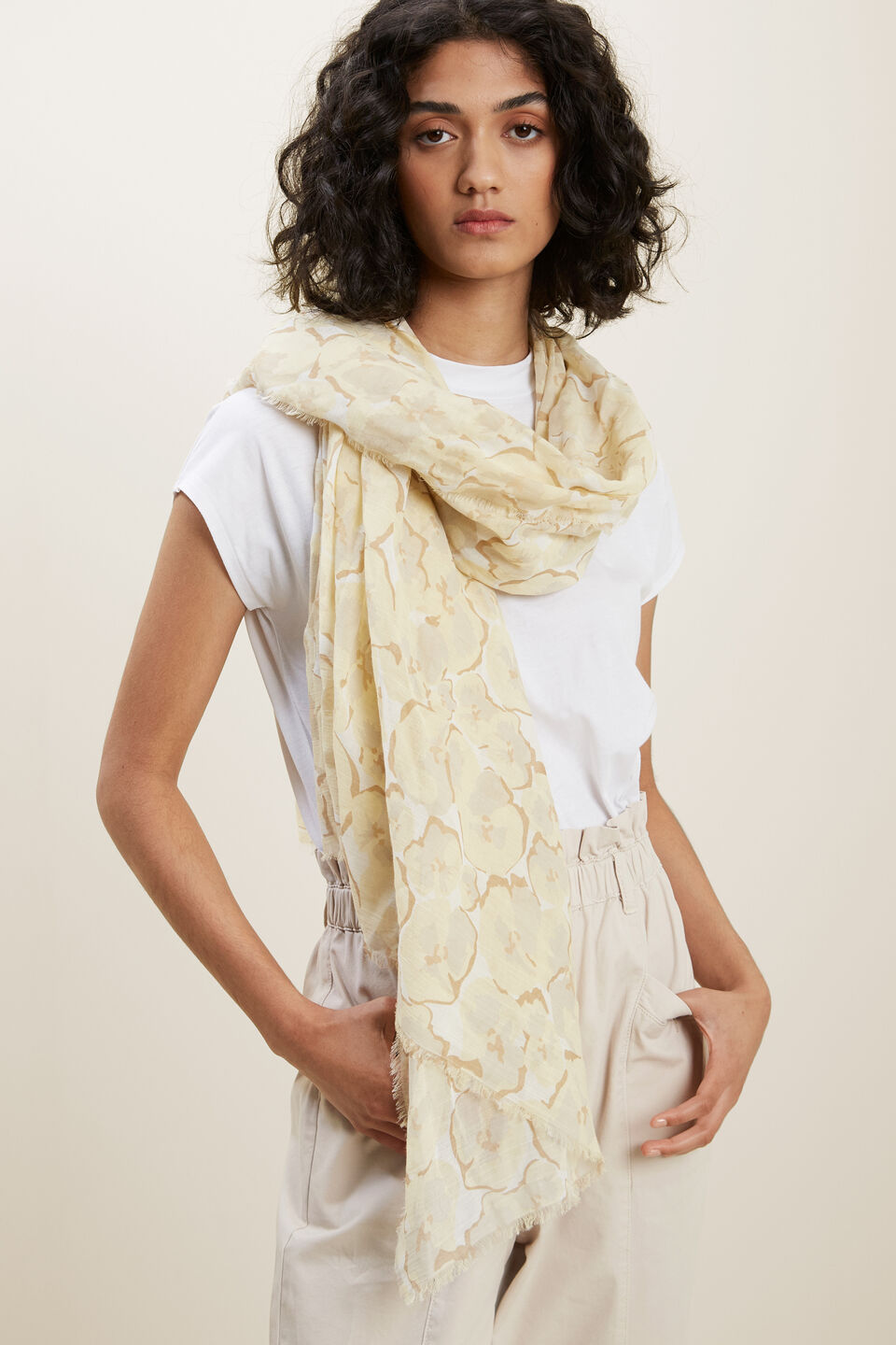 Print Scarf  Limocello