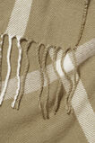 Minimal Check Scarf  Olive Khaki Multi  hi-res