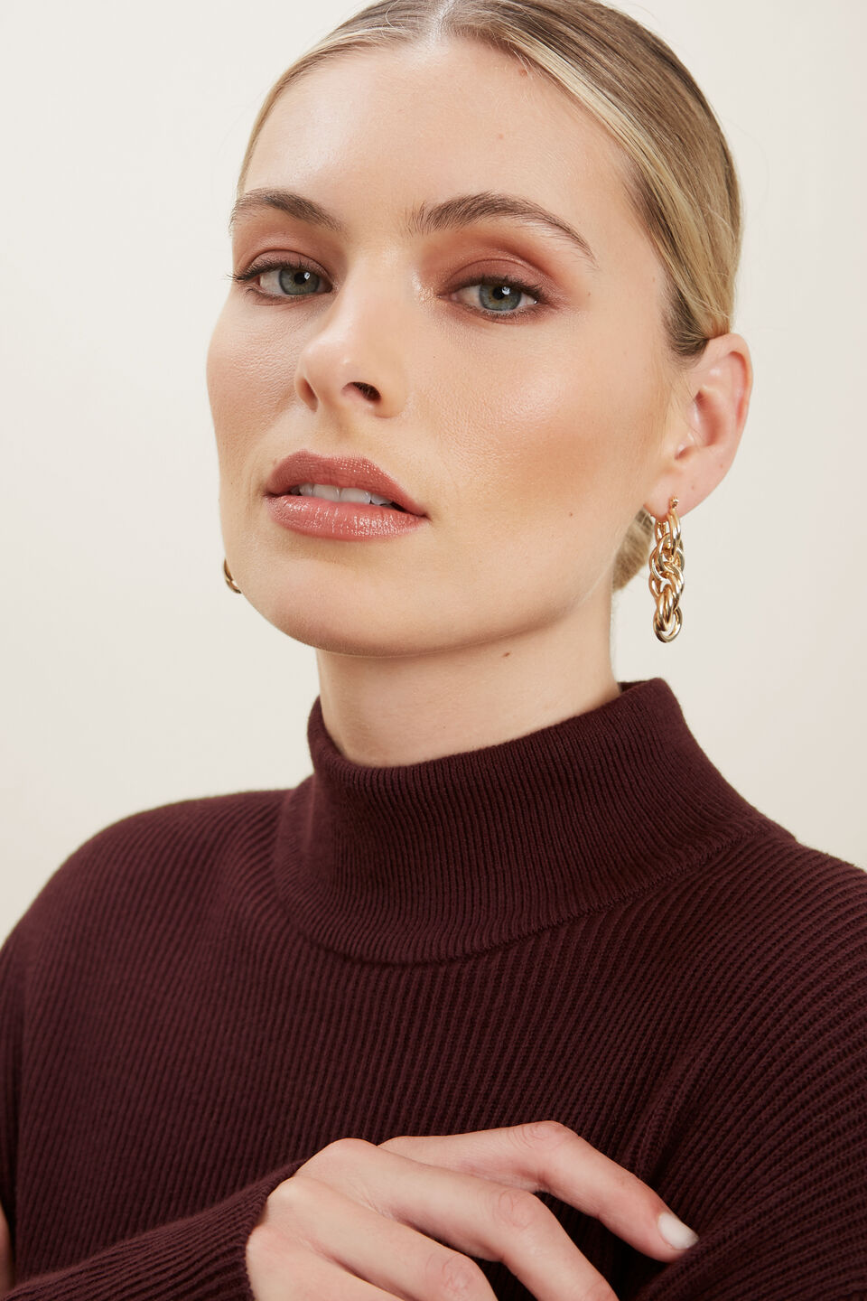 Rope Chain Drop Earring  Gold