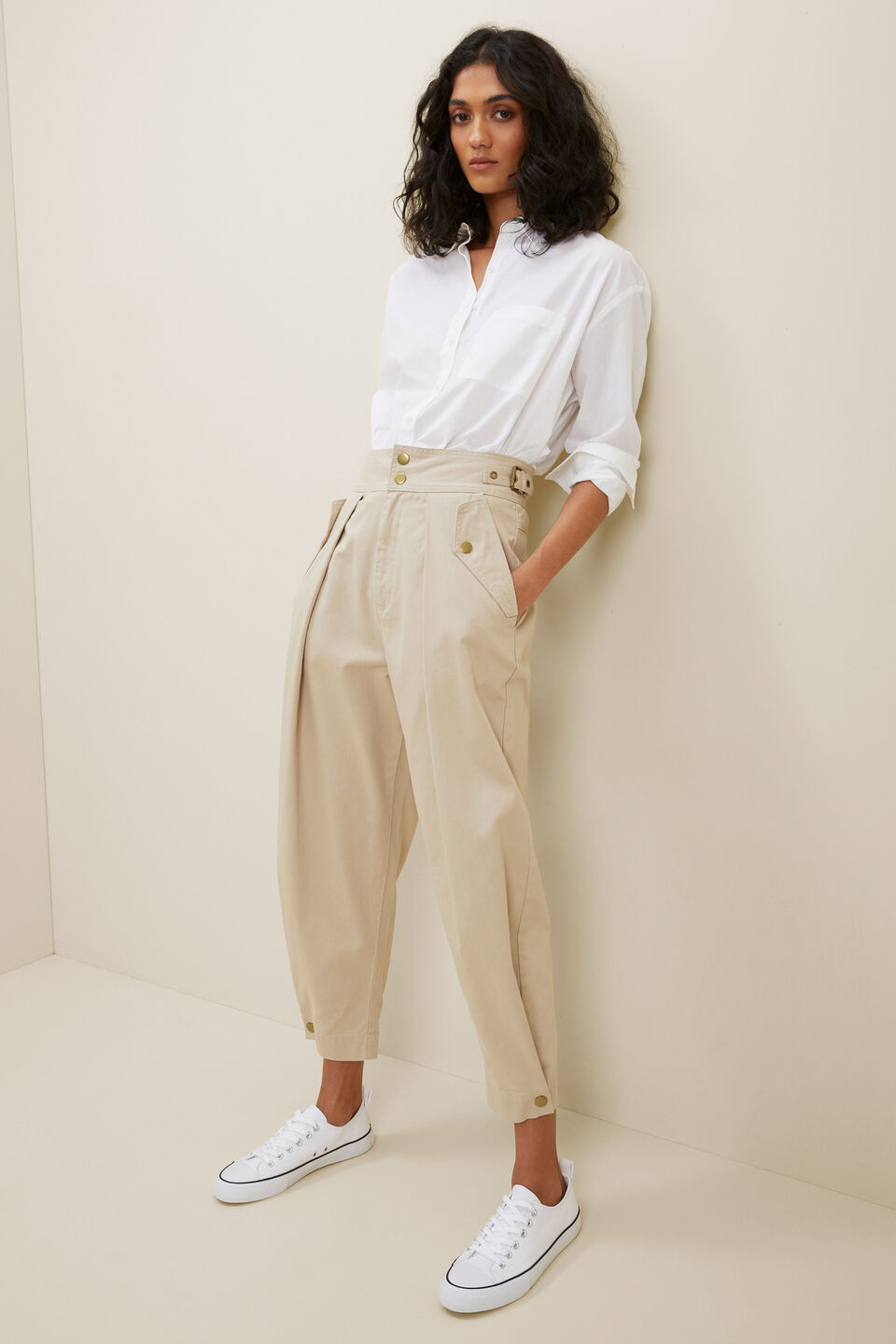 Voile Button Down Shirt  Whisper White
