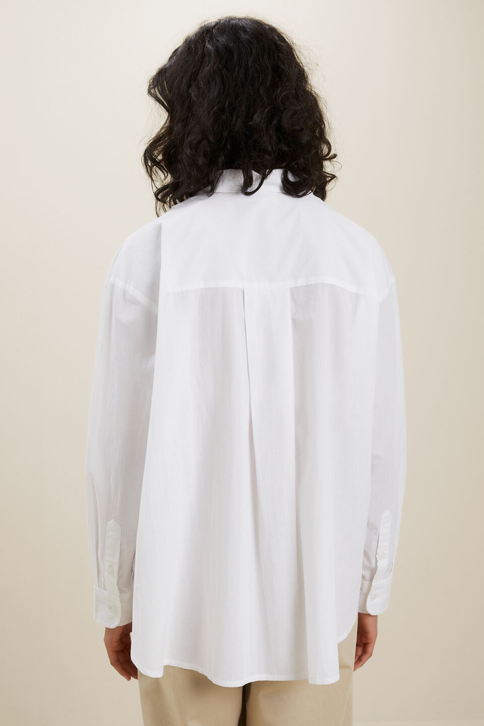 Voile Button Down Shirt  Whisper White