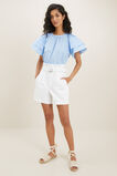 Poplin Flounce Top  Clear Sky  hi-res