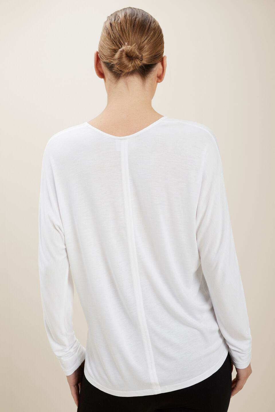 Modal V Neck Top  Whisper White