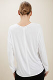 Modal V Neck Top  Whisper White  hi-res