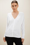 Modal V Neck Top  Whisper White  hi-res