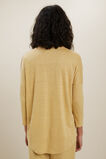 Linen Dip Hem Tee  Fawn  hi-res