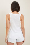 Linen Rib Tank  Whisper White  hi-res