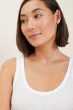 Linen Rib Tank  Whisper White  hi-res