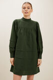 Linen Blend Mini Dress  Basil  hi-res