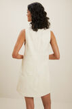 Leather Mini Dress  Pebble Cream  hi-res