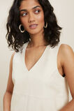 Leather Mini Dress  Pebble Cream  hi-res