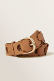 Leather Chain Detail Belt  Honey Tan  hi-res
