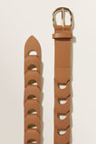 Leather Chain Detail Belt  Honey Tan  hi-res