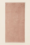 Cotton Stripe Bath Towel   Chalk Pink  hi-res