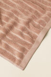 Cotton Stripe Bath Towel   Chalk Pink  hi-res