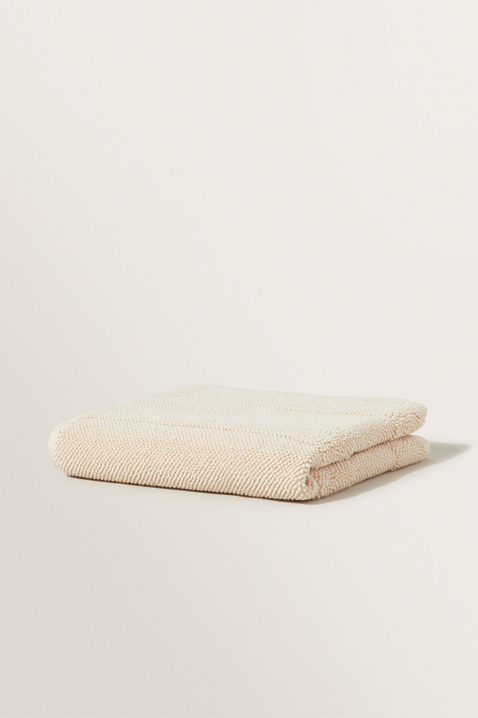 Textured Bath Mat  Ivory Cream