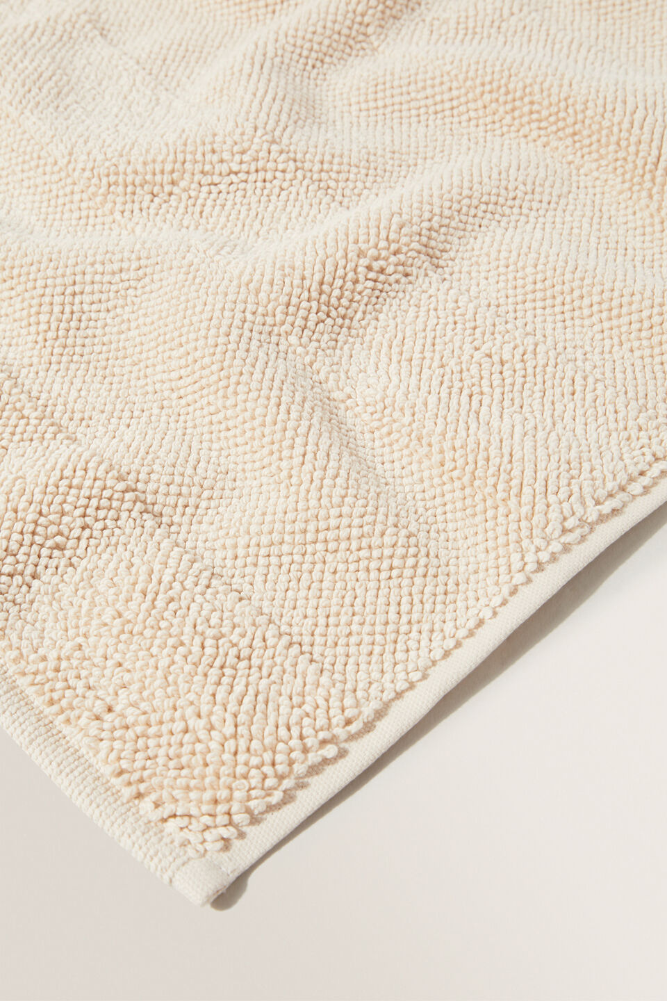 Textured Bath Mat  Ivory Cream