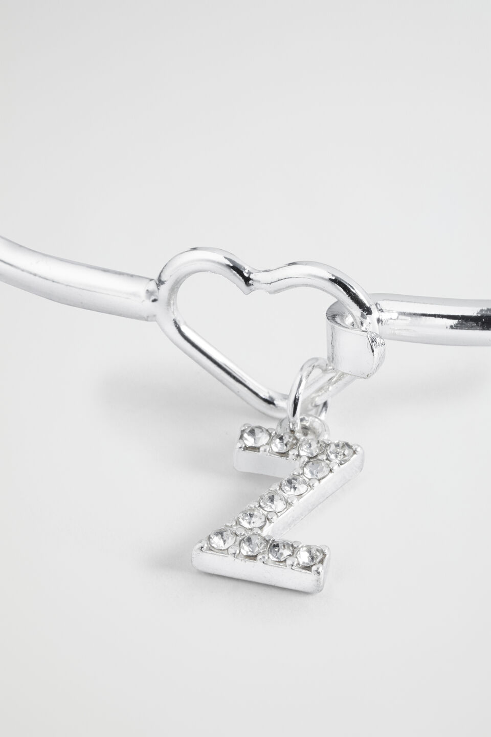 Silver Initial Bangle  Z